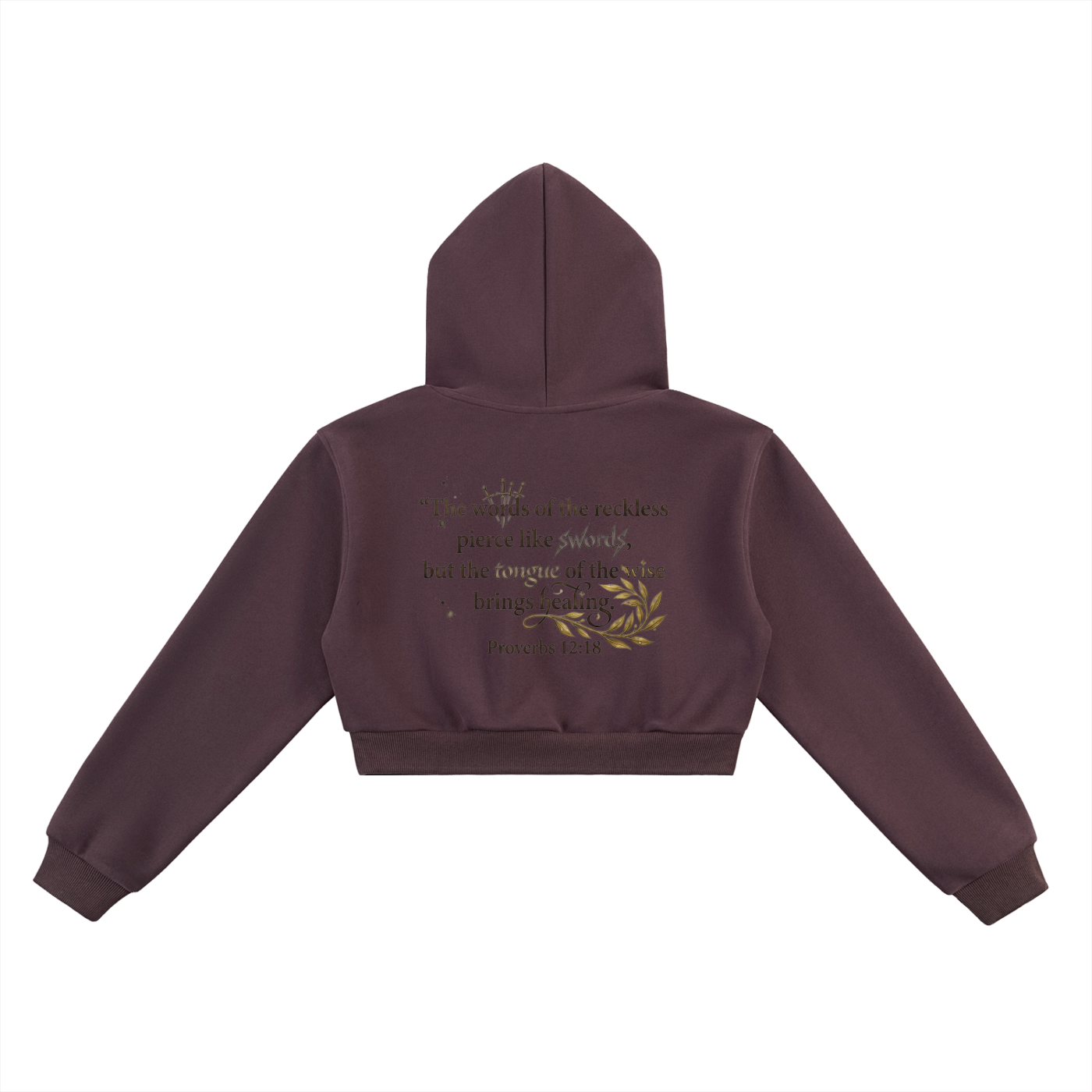 Words Cropped Hoodie